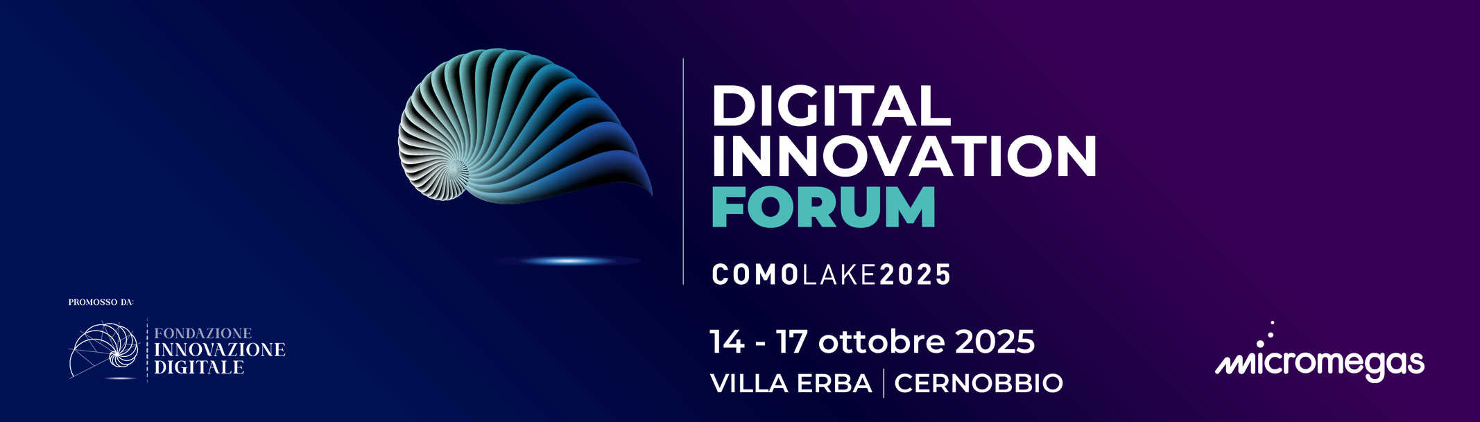 A banner of the ComoLake event.