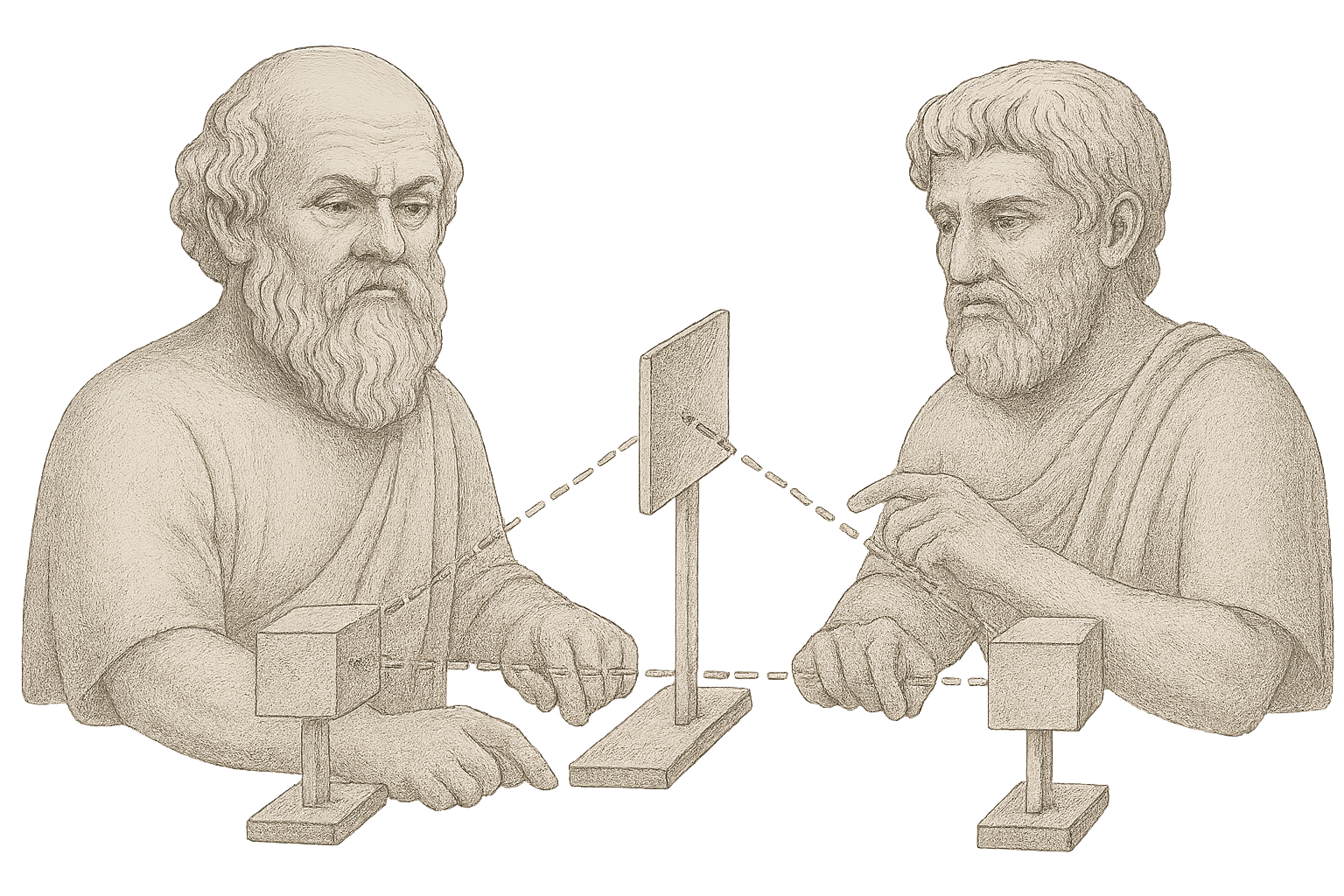 Socrates and Plato.